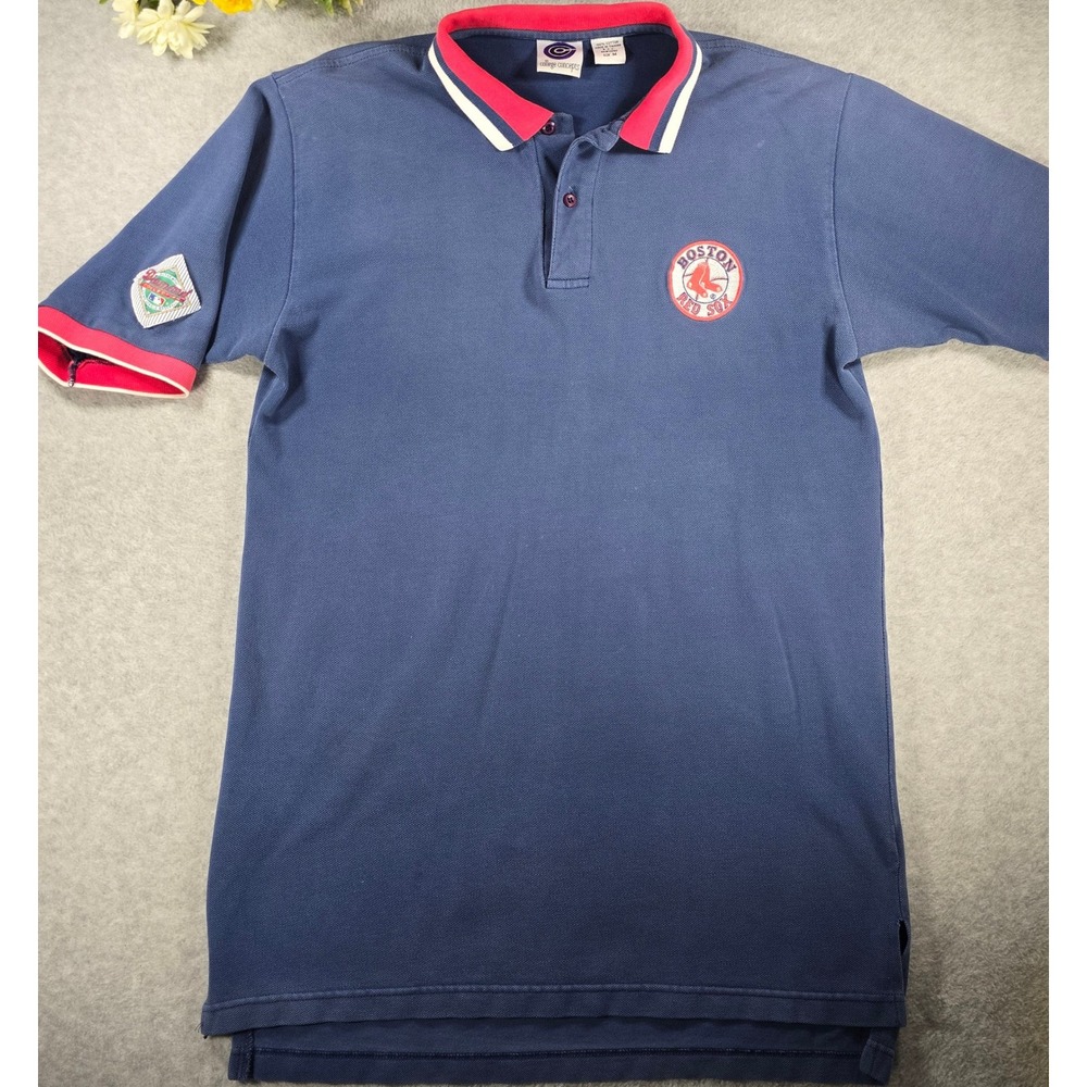 Vintage College‎ Concepts Boston Red Sox Polo Shirt Mens Medium MLB Baseball